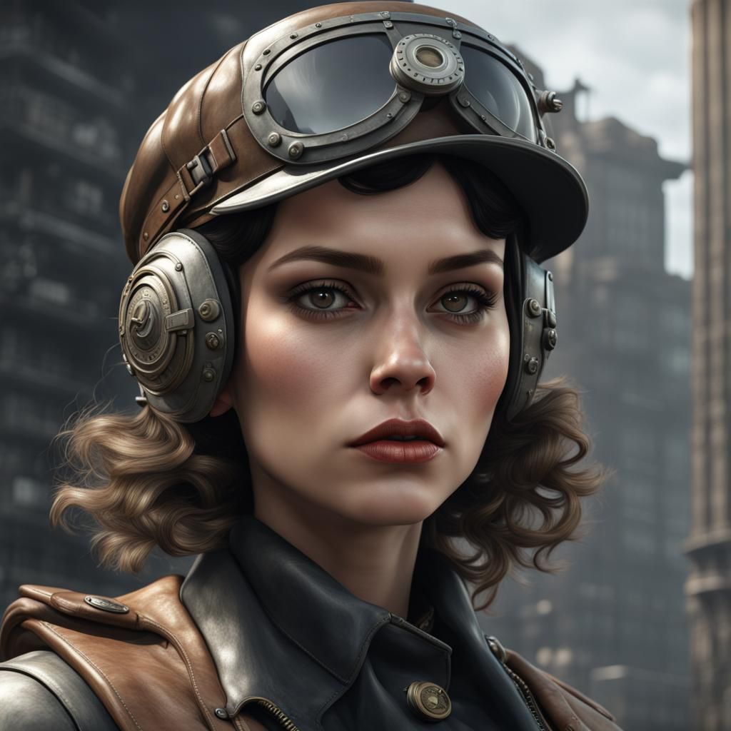 A dieselpunk girl...