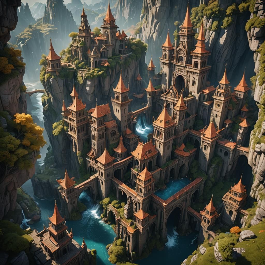 Fantastical Matte Painting in Deep Color