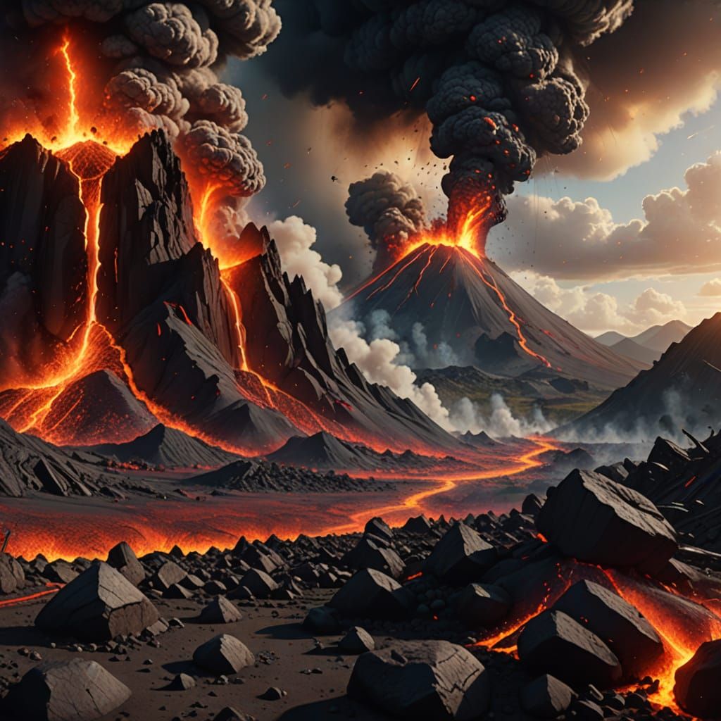 Volcanic Eruption: Destruction and New Life