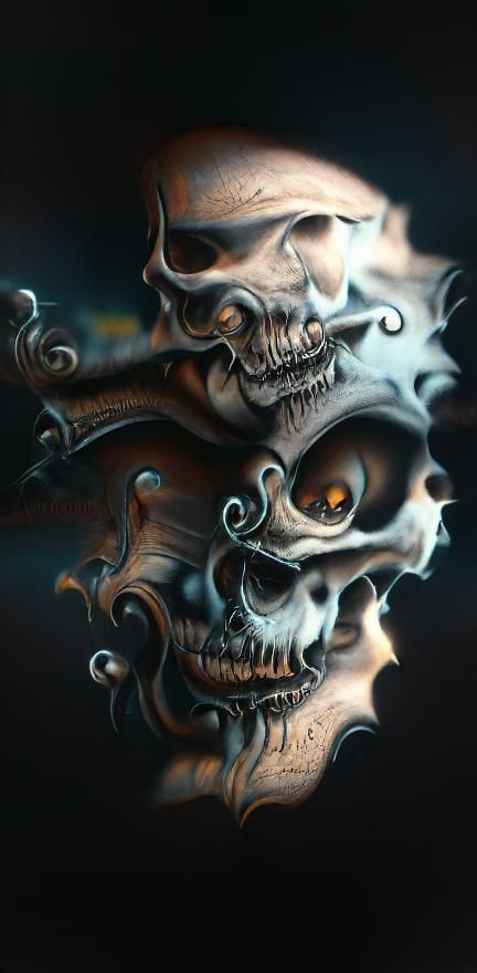 Hyperdetailed Airbrush Jolly Roger in Sinister Style