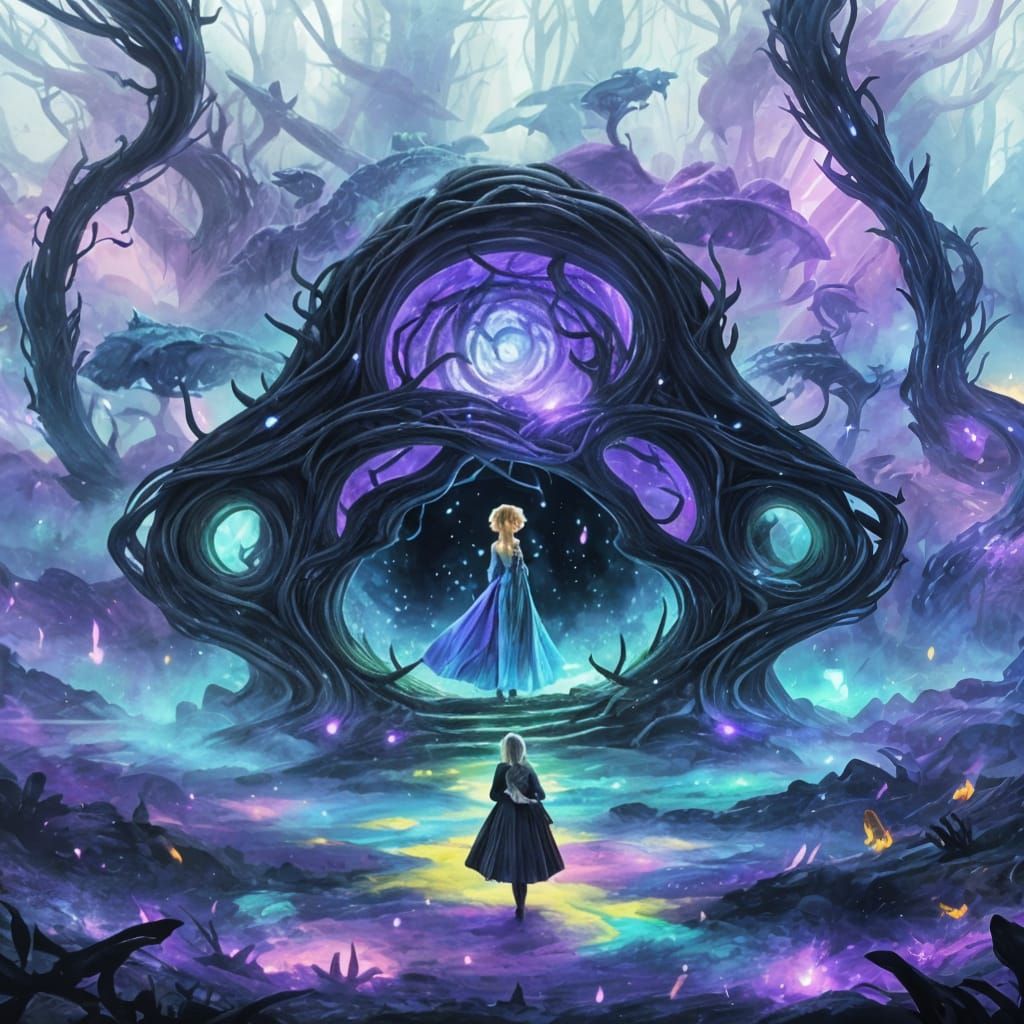 Aisling: Cyberpunk Goddess in Neon Dreamscape