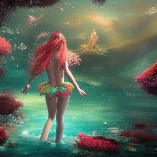 Alice as a Mermaid in a Sea of Love