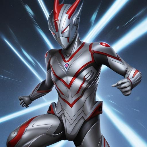 Ultraman Character Design in 2D Style
