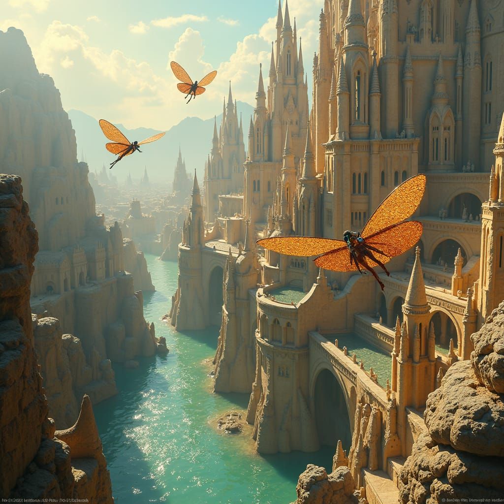 Majestic Metropolis Floating in the Sky