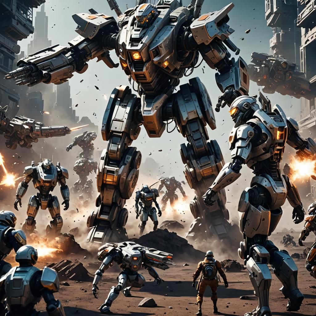 Epic Space Battle: Humans vs. Mecha Animals