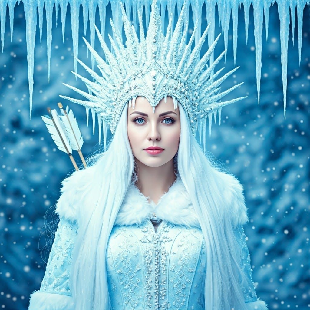 Winter Queen Centaur with Icicle Crown and Bow