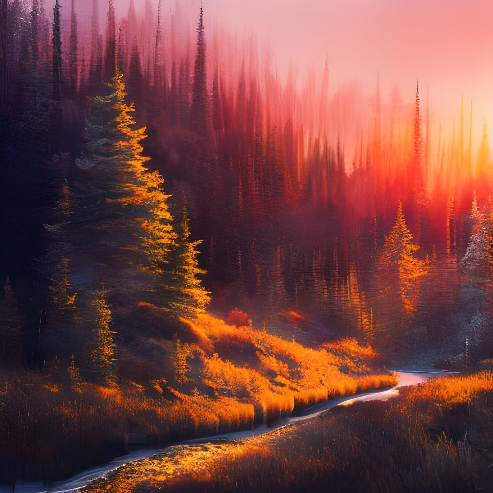 Stunning Taiga Landscape with Ambient Lighting