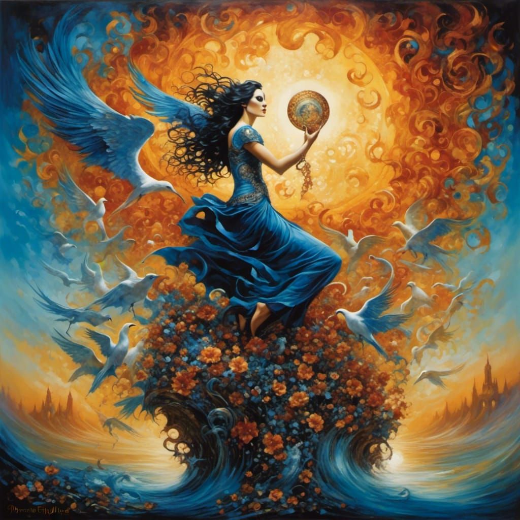 Serene Sunrise: A New Dawn in Painterly Style