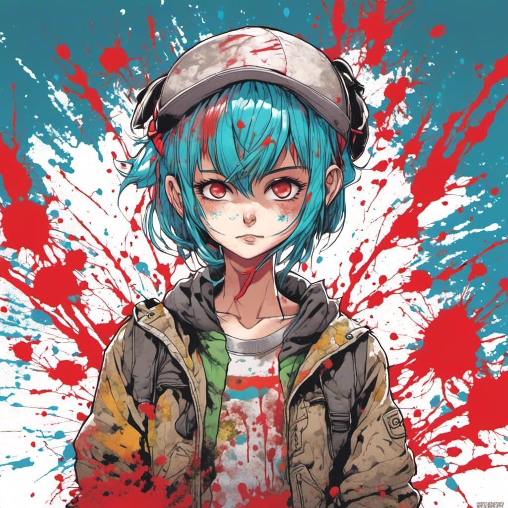 Bulma Full Body Manga Style Anime Key Visual