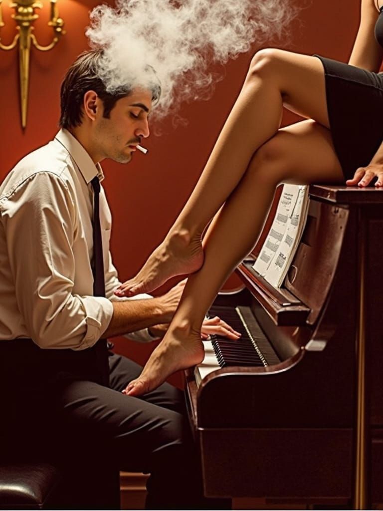 Smoky Piano Man and Mysterious Woman