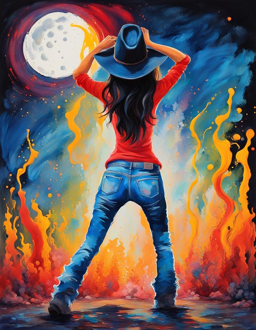 Woman Dancing in Moonlight Fantasy as Splash Art