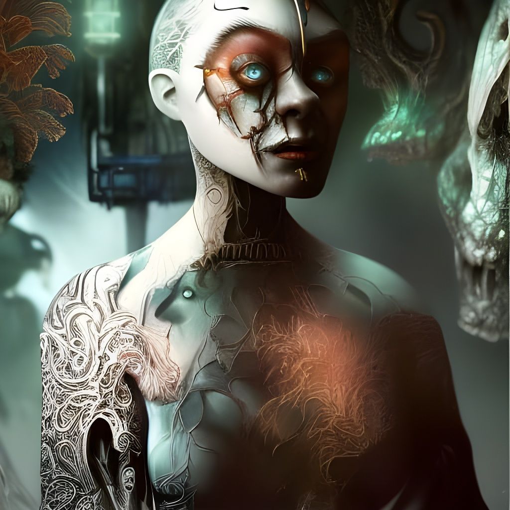 Intricate Sci-Fi Demon of Insecurity Artwork