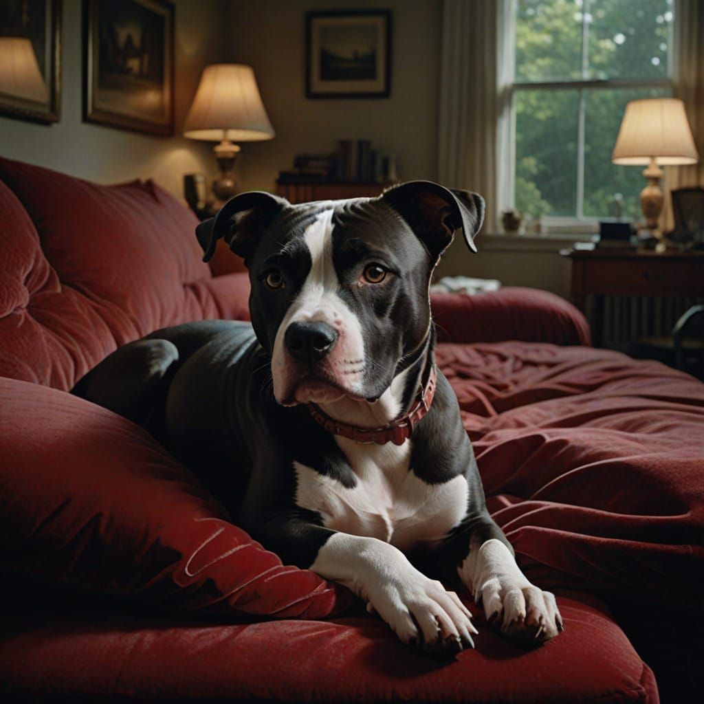 Classic Cinematic American Staffordshire Terrier
