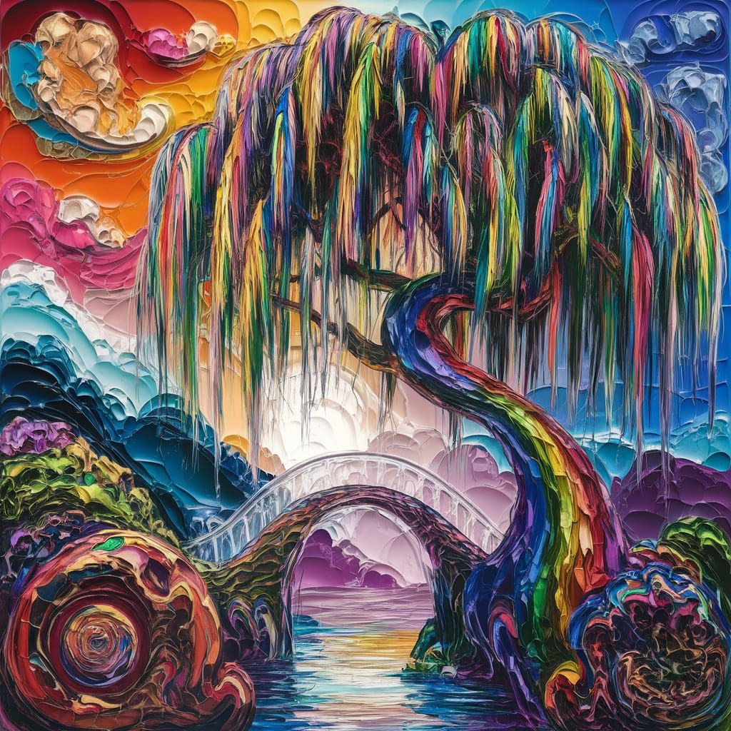 The Rainbow Willow Tree
