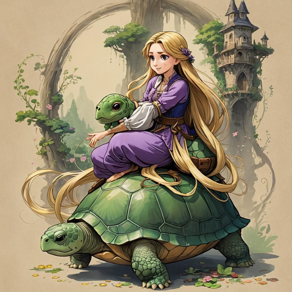 Rapunzel turtle