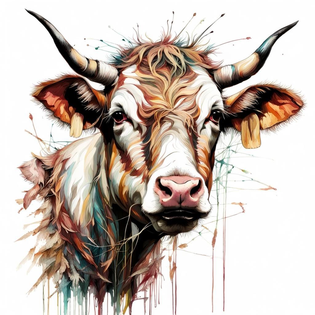 Hyperrealistic Farm Animal in Carne Griffiths Style