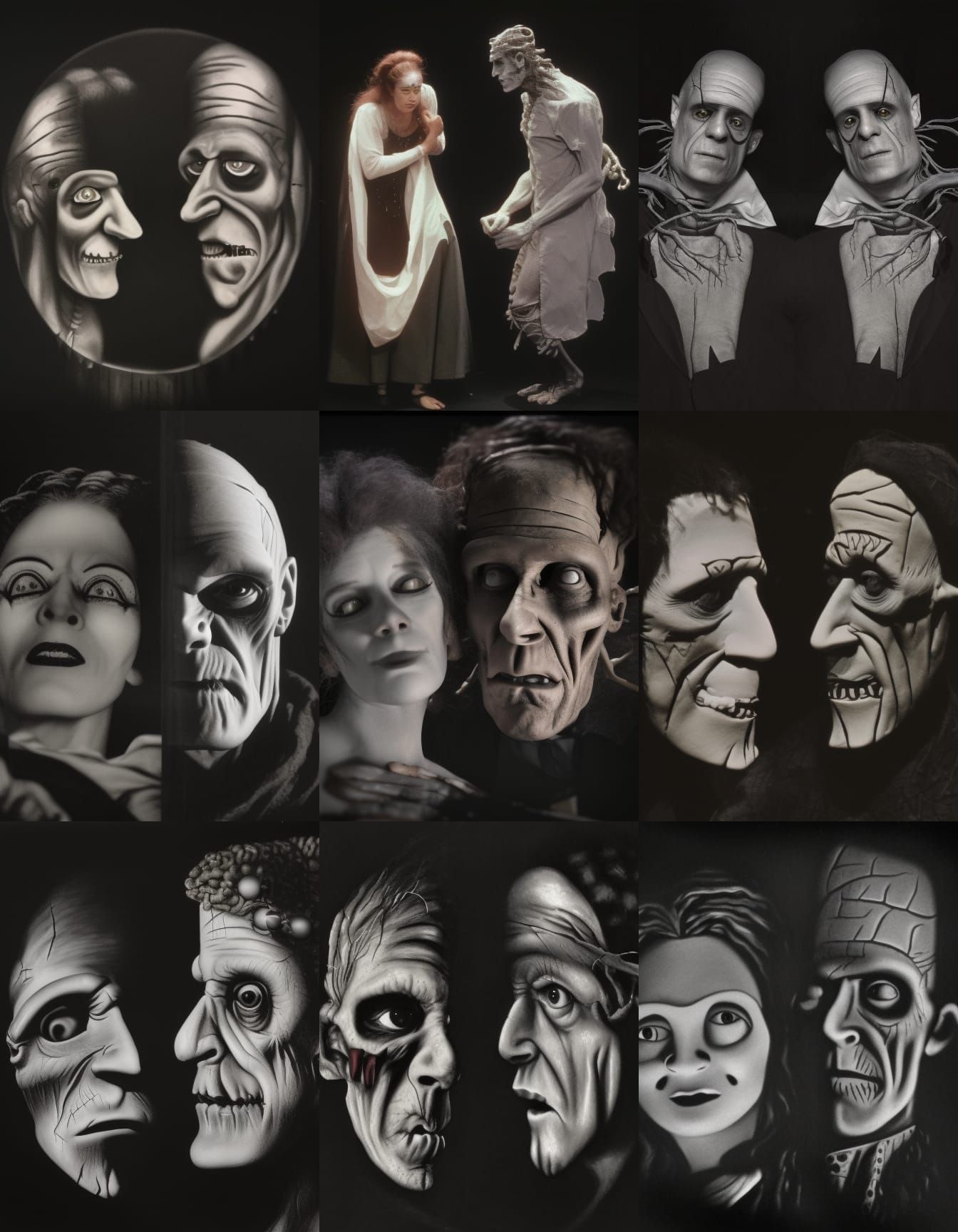 Frankenstein and Mrs. Frankenstein AI Generated