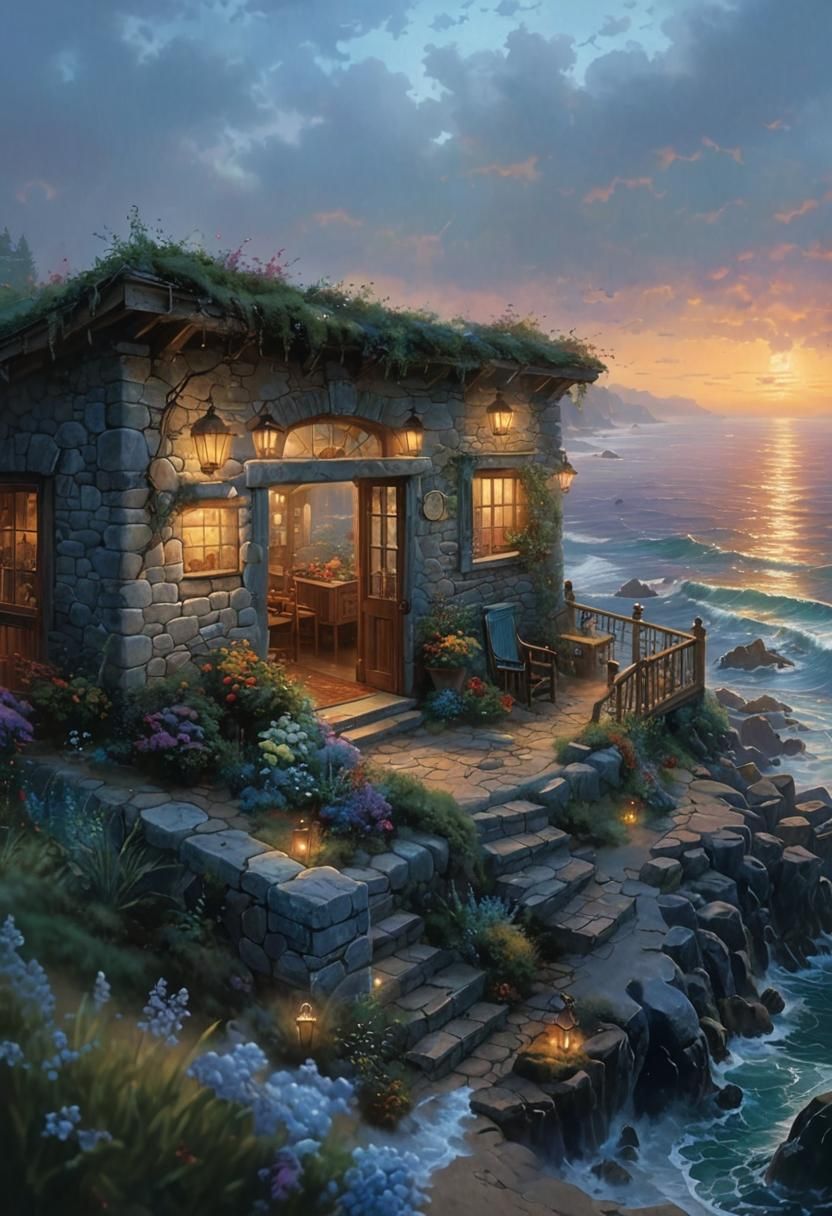 Ethereal Seashore Fantasy by Thomas Kinkade