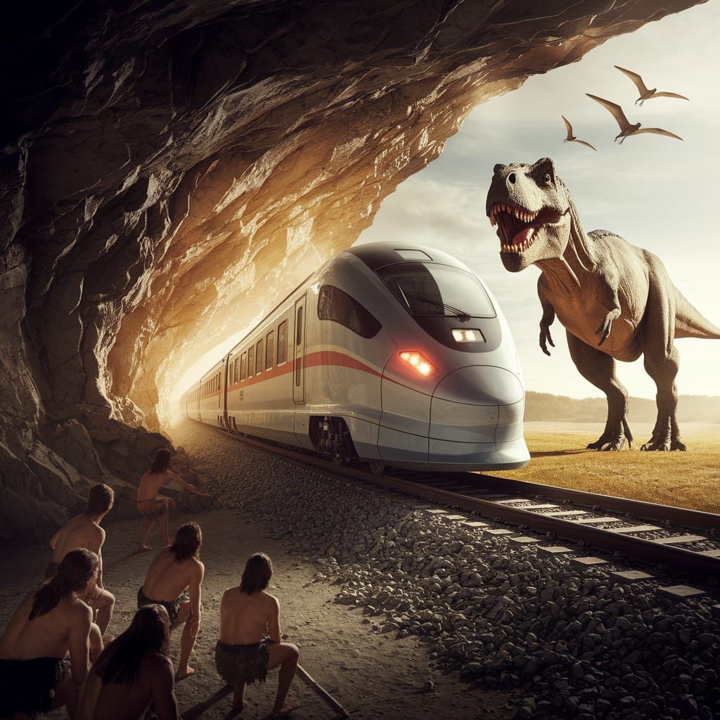 Electric Train Bursts From Prehistoric Cave