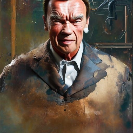 Mr. Bean & Schwarzenegger Hybrid in Oil