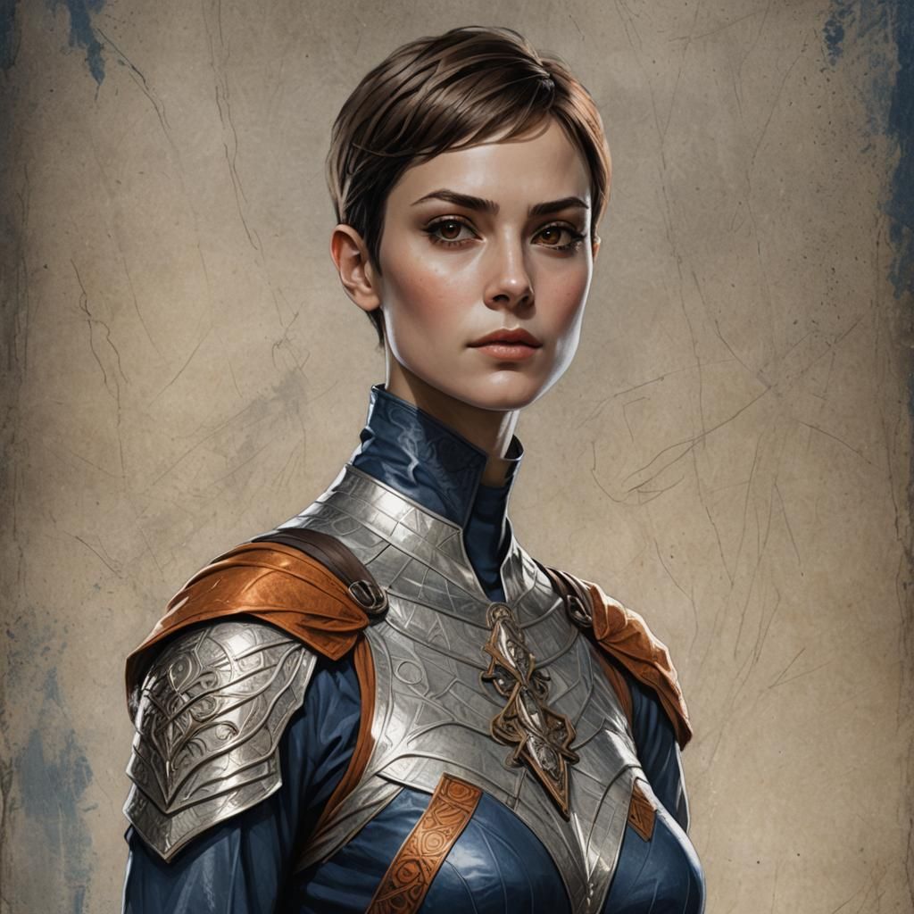 Hungarian Superheroine Portrait with Silver Mask
