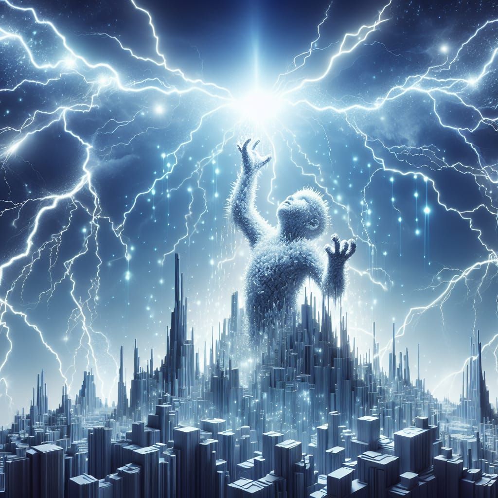 An ice boy touches lightning 😮😮😱