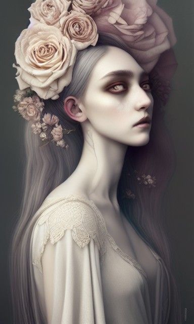 Ethereal Haunted Priestess in Gothic Style