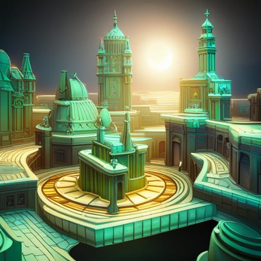 Neon Card Deck: Detailed Fantasy Concept Art