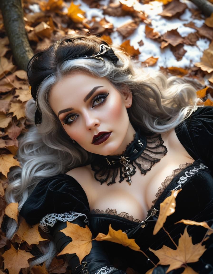 Gothic Pirate Beauty in Autumnal Forest