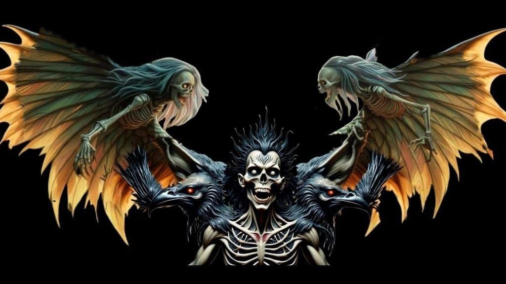 Demonic Raven Fused With Wailing Undead Beings