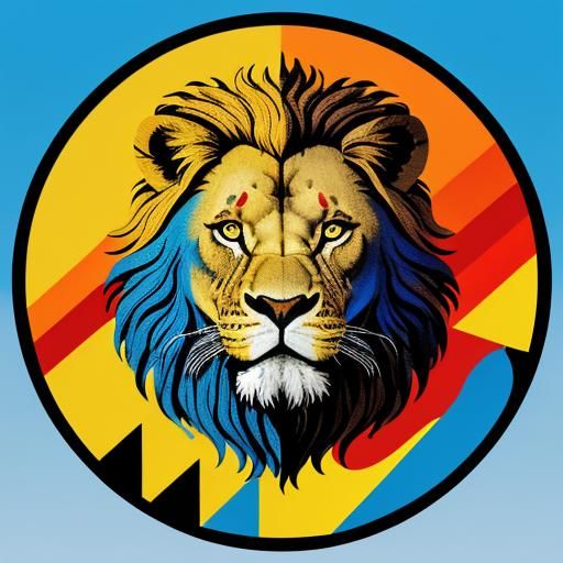 Lego Lion Eclipse: Pop Art Screen Print