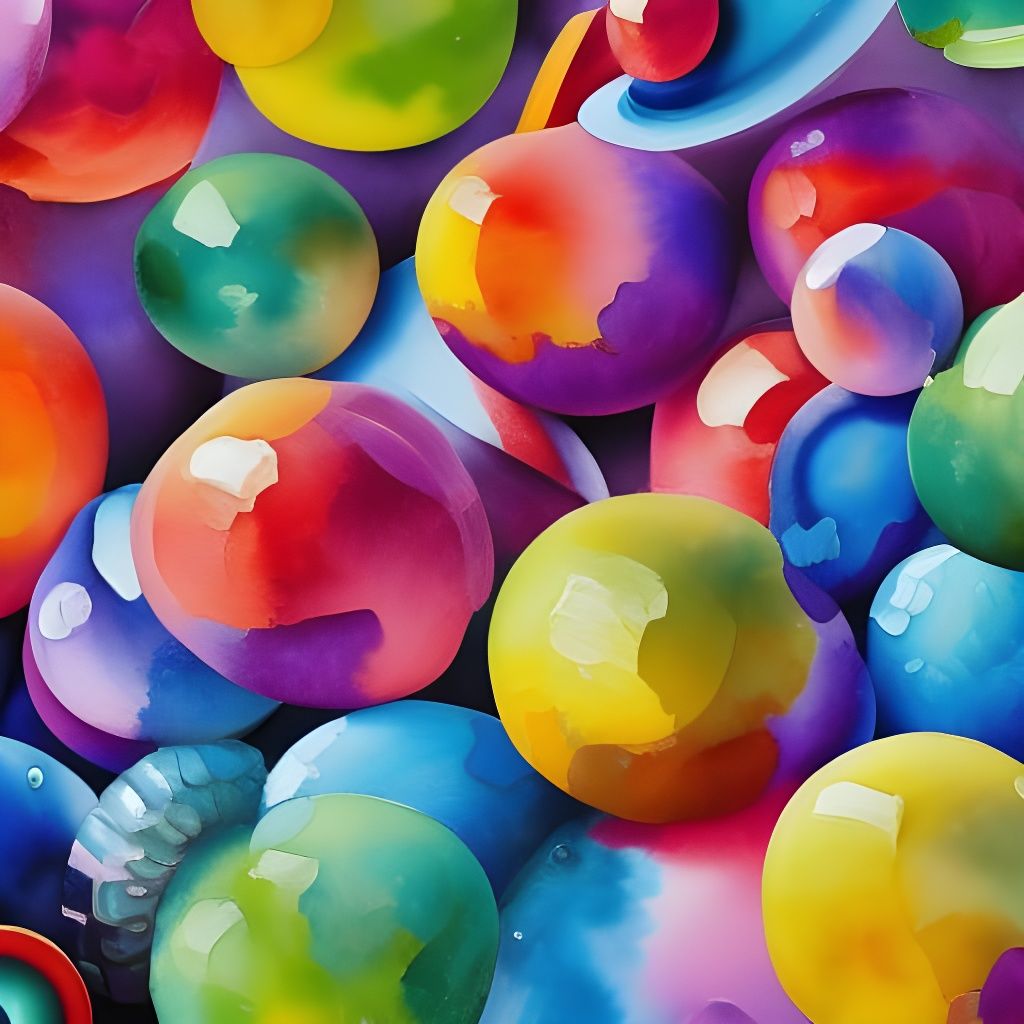 Candyland Gouache Painting in Impressionist Style