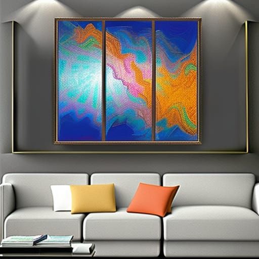Abstract Cracked Glass Water Diamond Painting Art