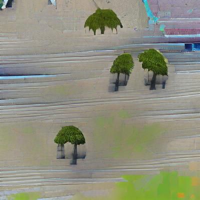 Surreal Forest with Watching Eyes
