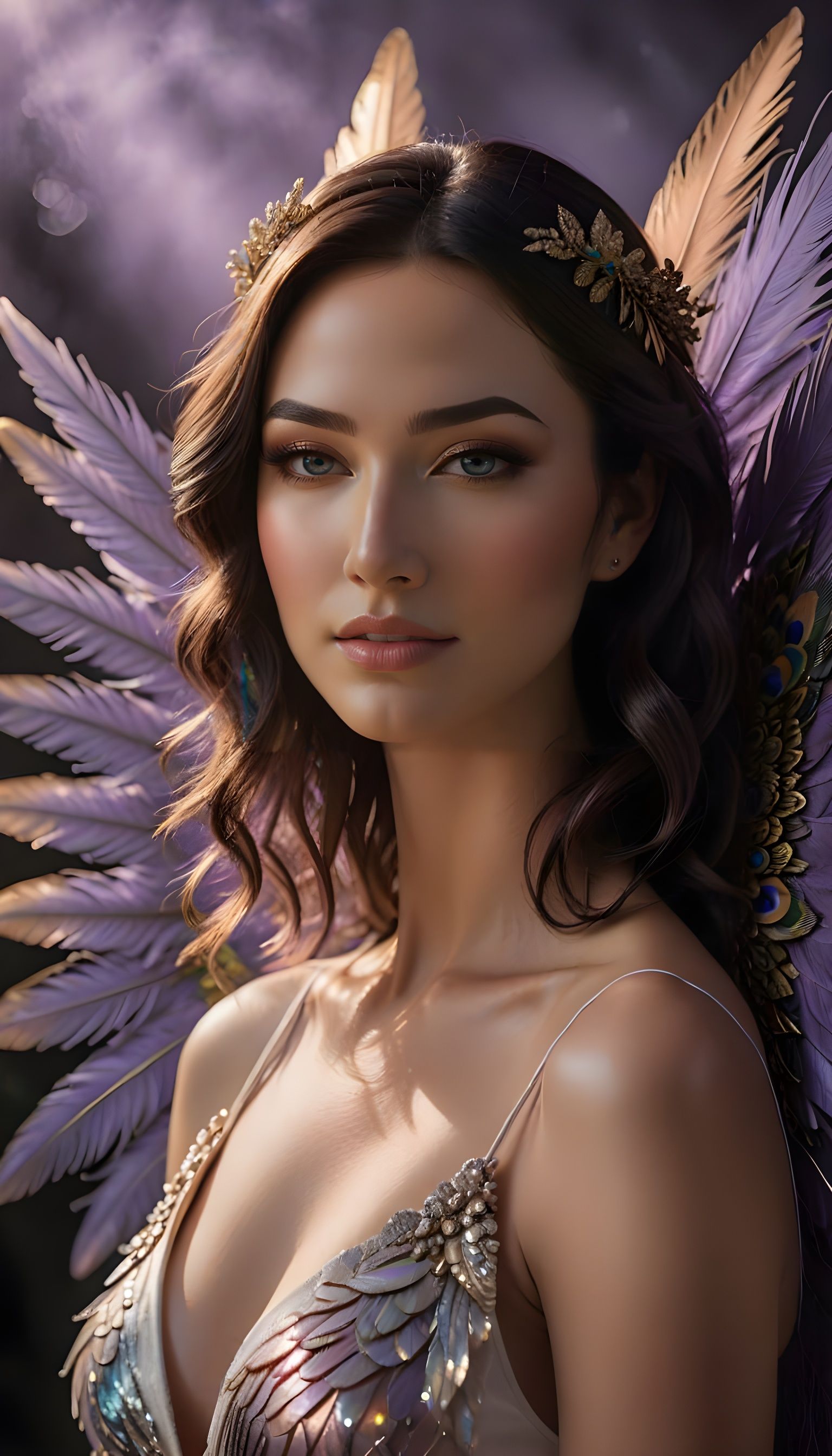 Angel of Beauty in Pastel Hues