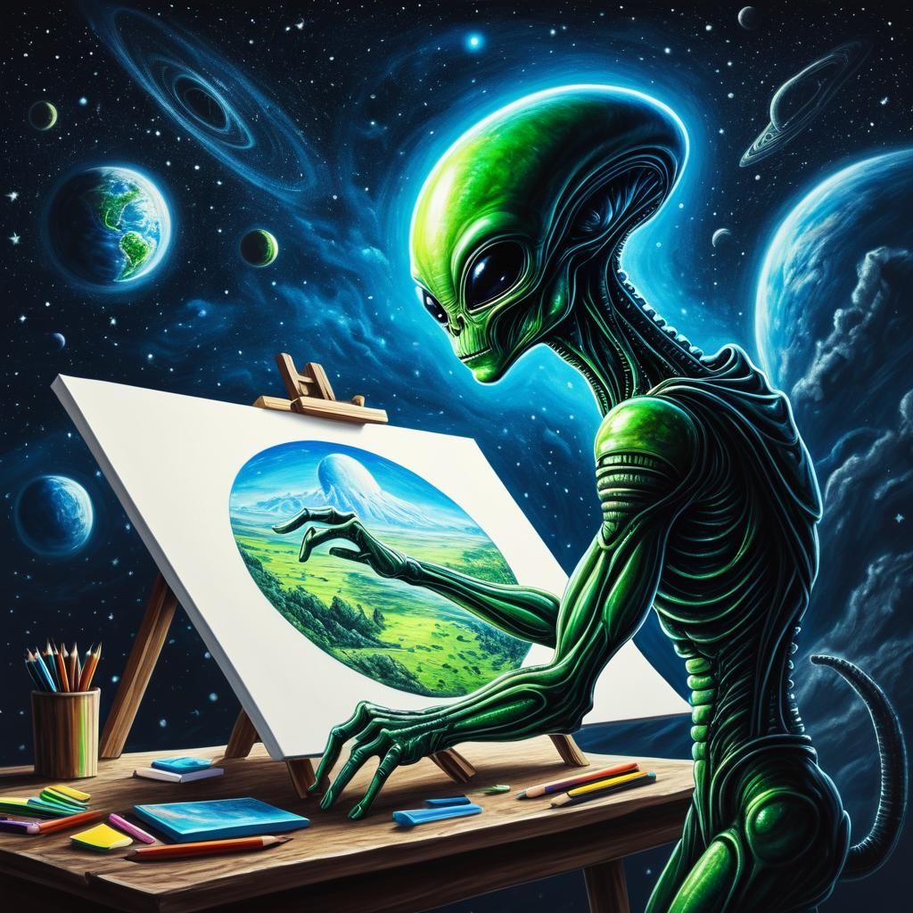 Alien Artist Depicts a Beautiful World