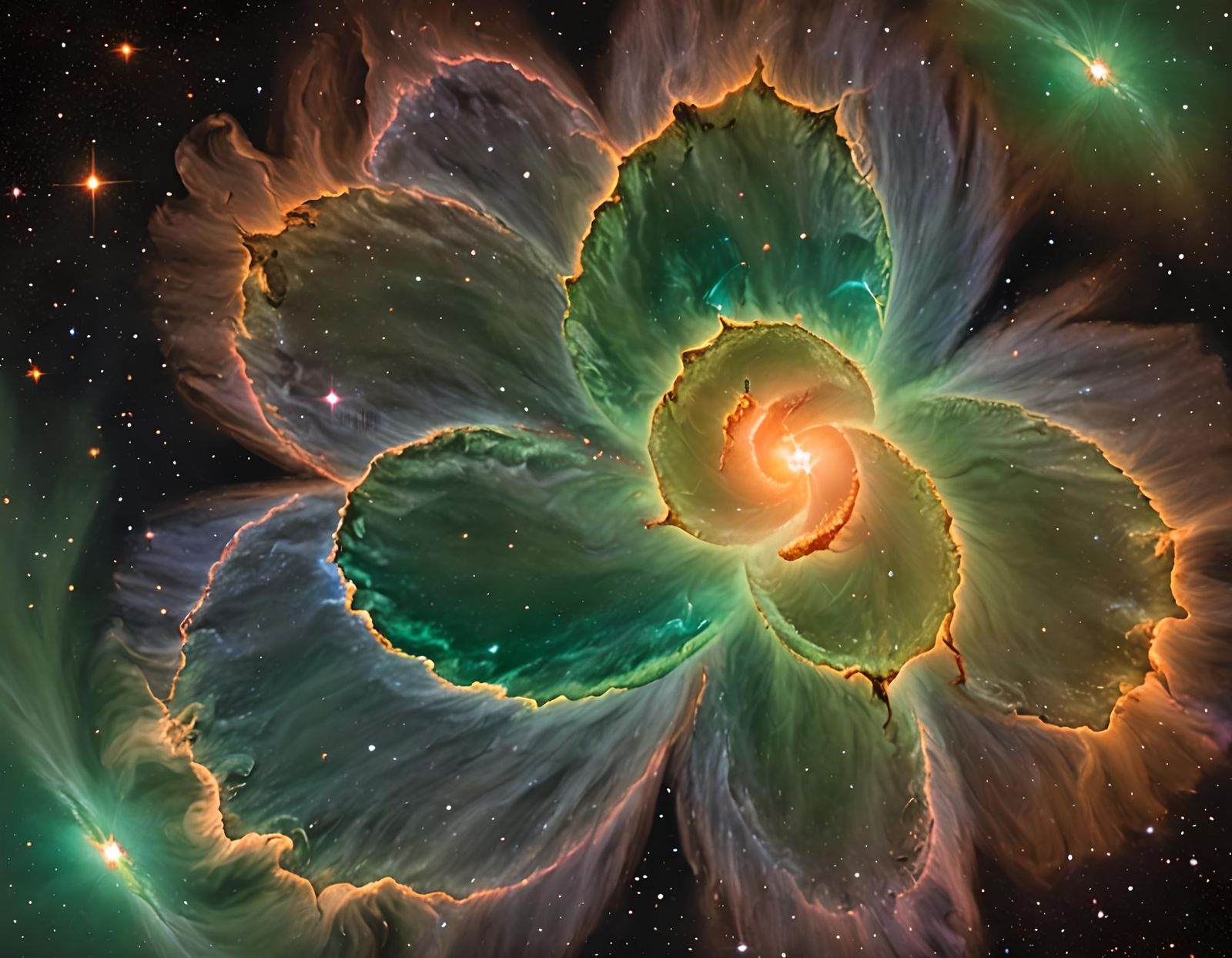 Iridescent Lobes Ejected from Binary Star System