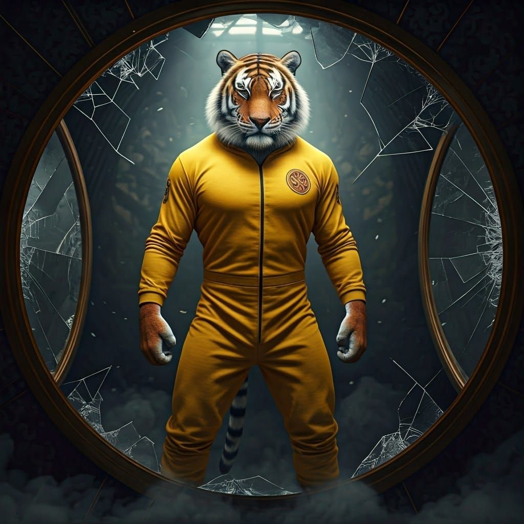 Tiger Channels Bruce Lee in Iconic Mirror Scene