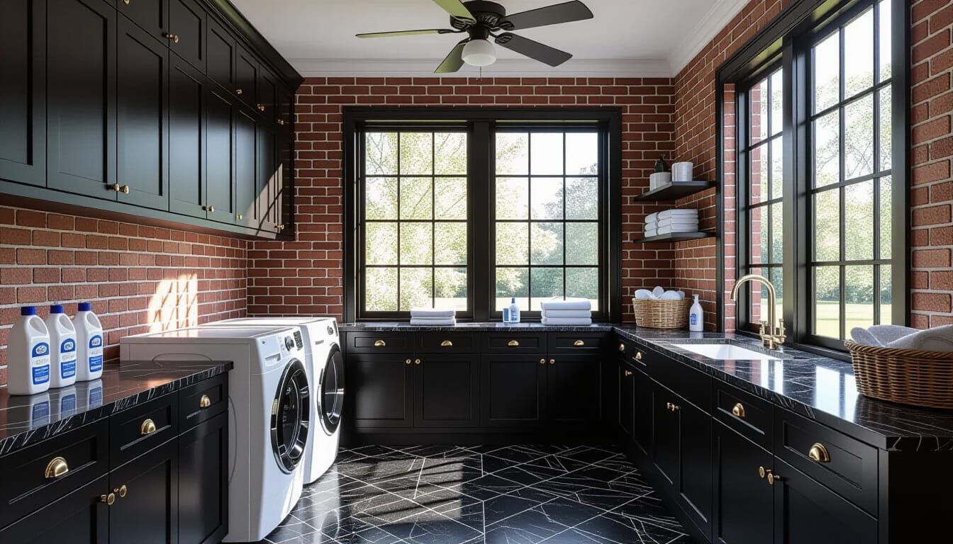 Victorian Laundry Room Bathed in Natural Light