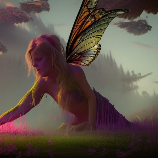 Fantastical Hypnotist Fairy in Detailed Matte Painting