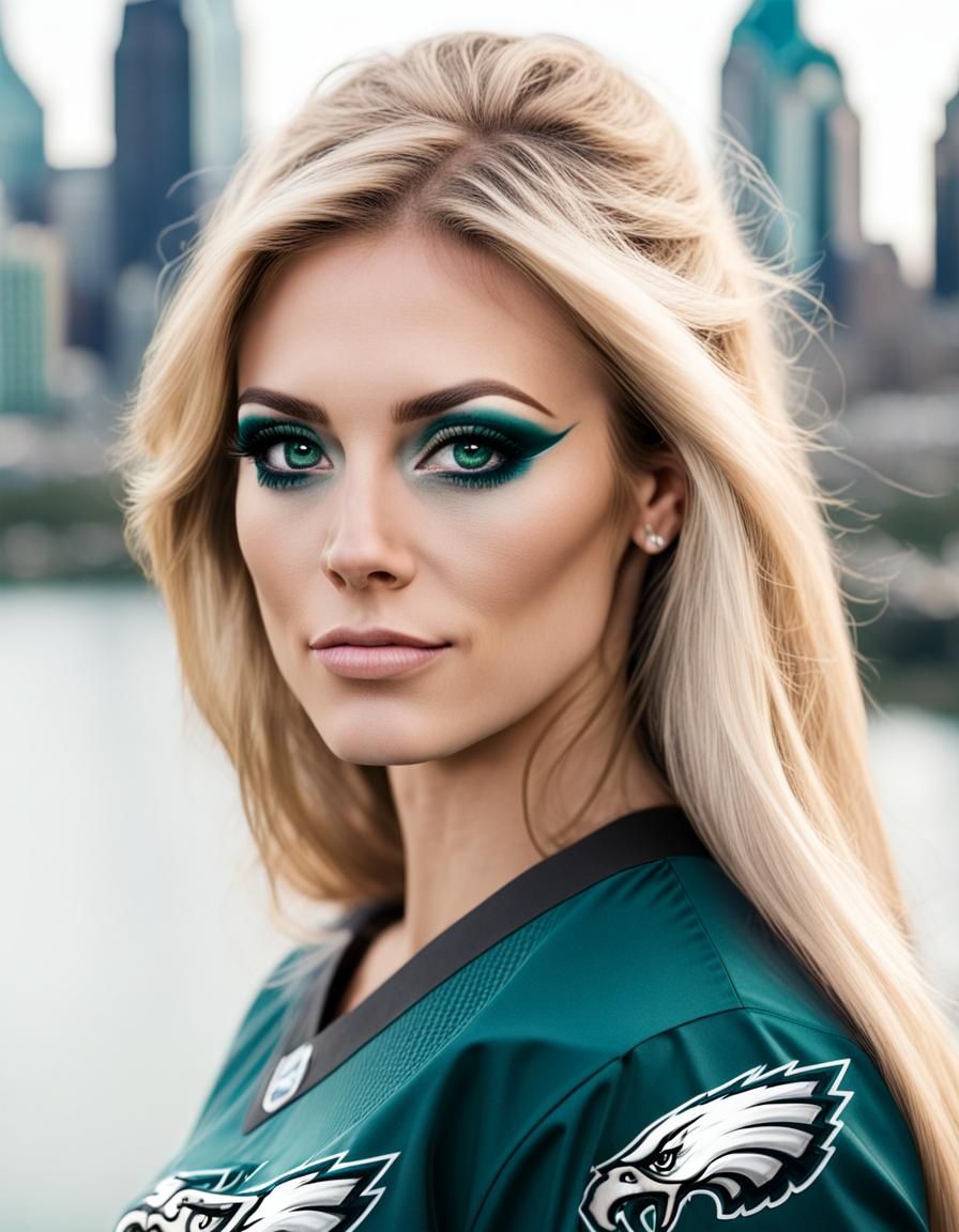 Eagles Fan with Philadelphia Skyline