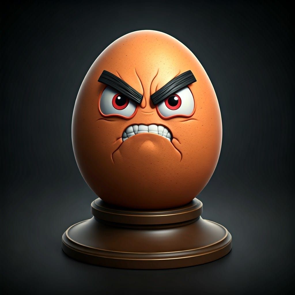 Angry Egg Displayed in Museum