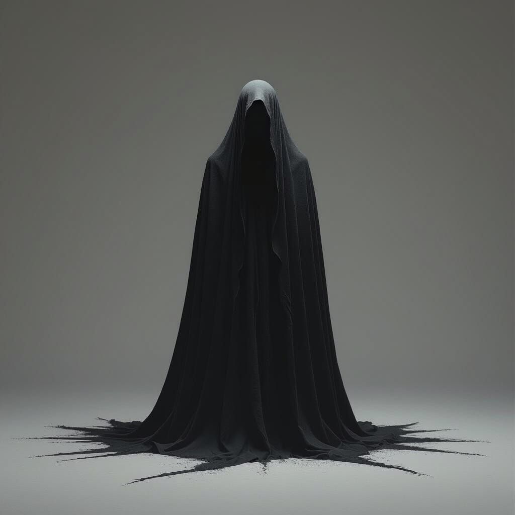 Ominous Shadow Figure in Dark Cinematic Horror