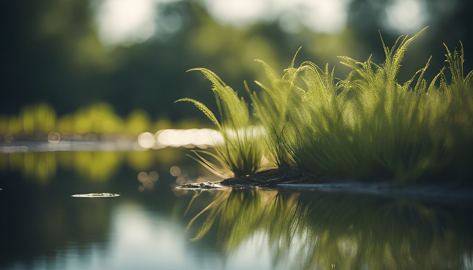 Grass along the lake 1