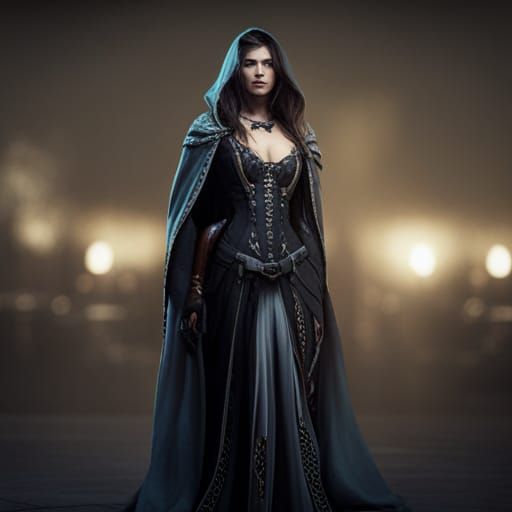 Woman in Wolf Cloak, 3D Game Art