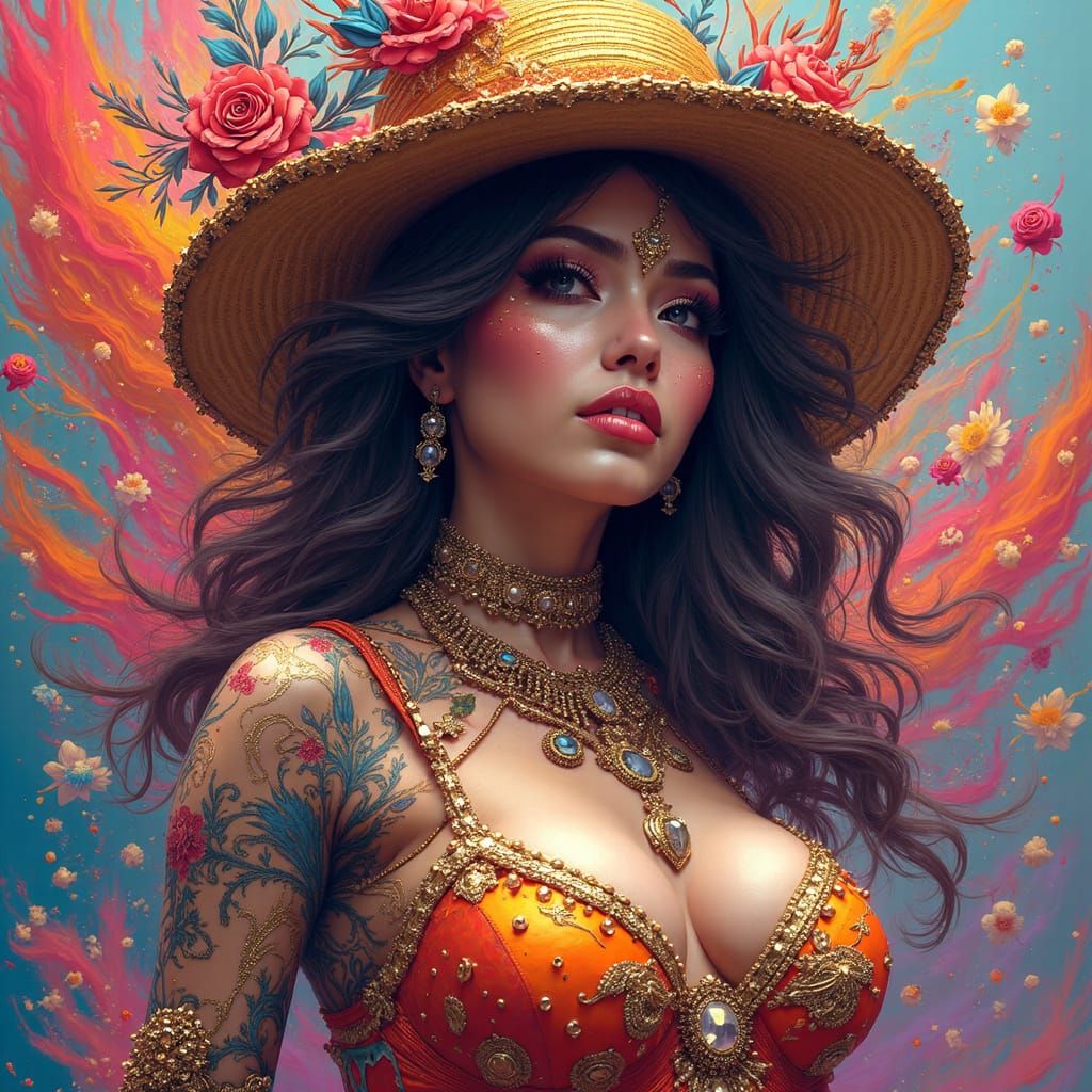 Goddess Music Superstar in Detailed Streetwear