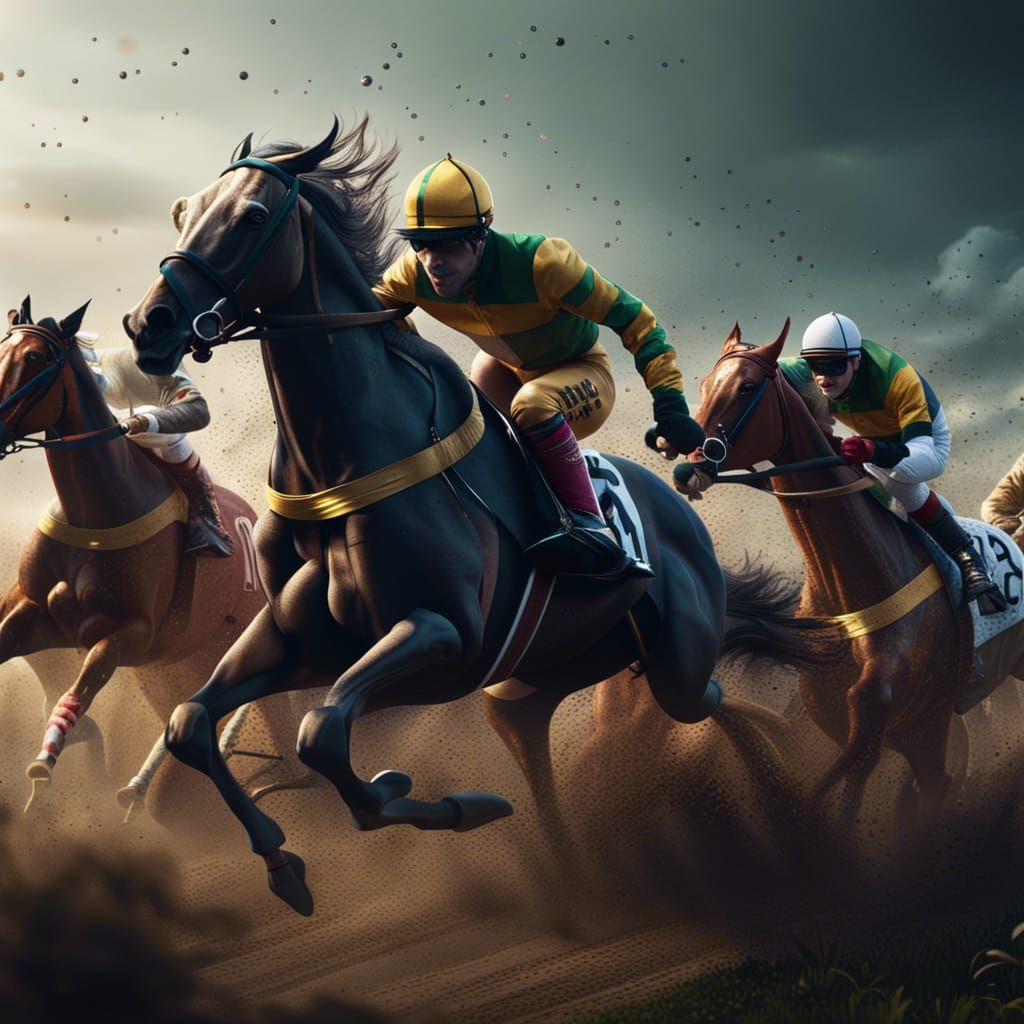 Horse Racing: Detailed Fantasy Concept Art