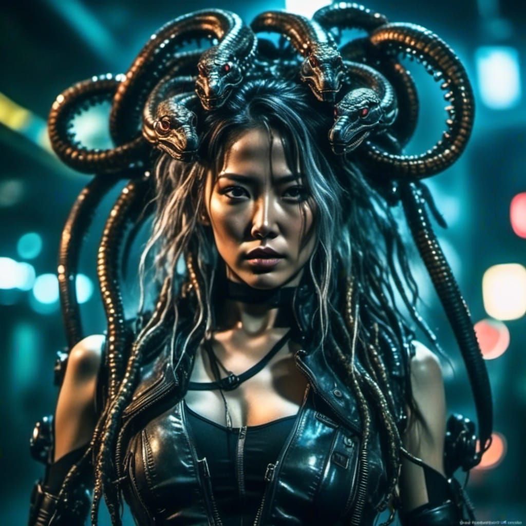 Leatherpunk XL 636 ⚙️🐍 Snake Medusa