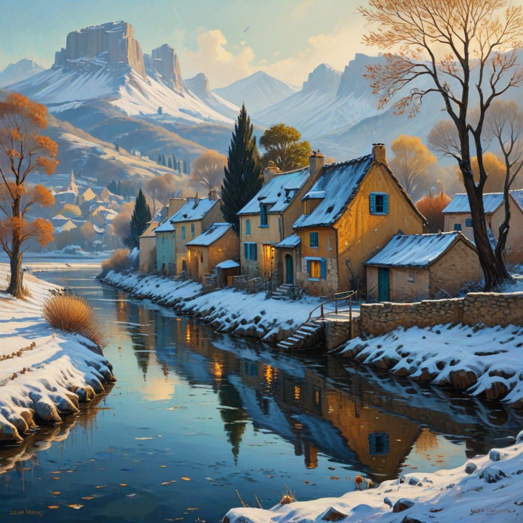 Whispers of Winter in a Charming Provencal Village