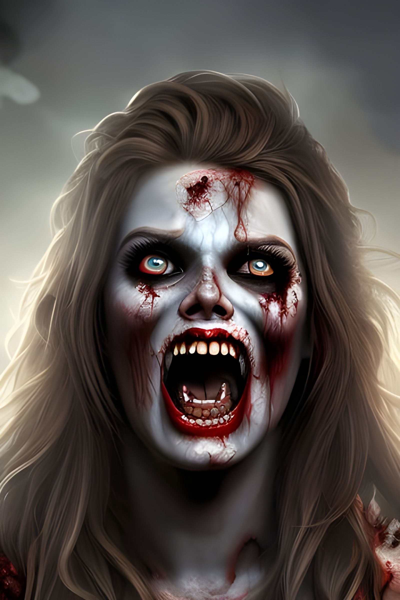 Yelling Zombie Woman